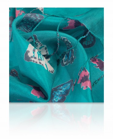 Палантин Женский S20-BUTTFLY/PALE.BLUE